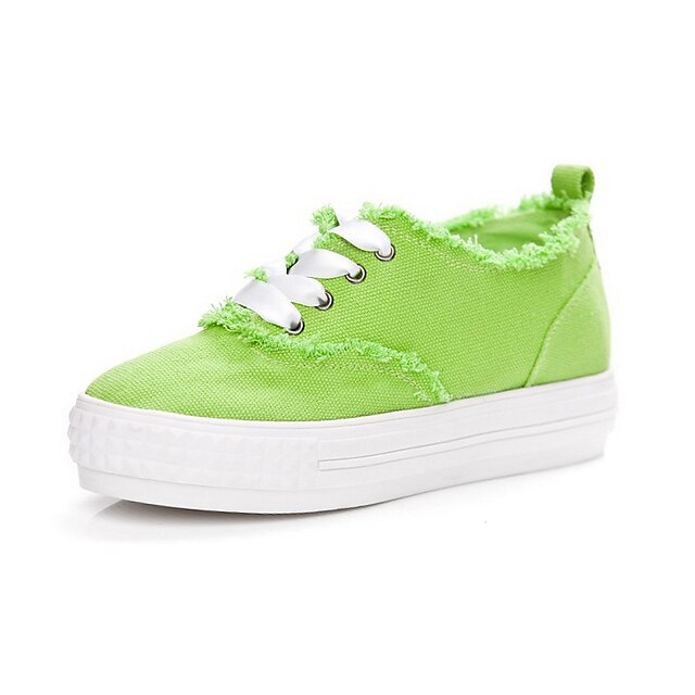  Canvas Platform Heel Creepers Fashion Sneakers Casual Shoes(More Colors)