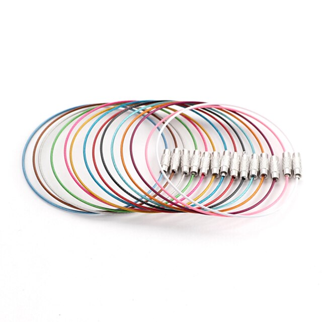  Classic Round Multicolor Stainless Steel Cord & Wire(10 Pcs/Lot)(Multicolor)