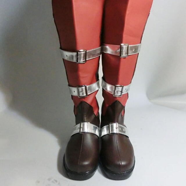  Botas Cosplay Final Fantasy Lightning Animé Zapatos de cosplay Cuero de PU Mujer Disfraces de Halloween