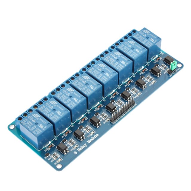  Module de relais 5v à 8 canaux pour (pour arduino) (fonctionne avec les cartes officielles (pour arduino))