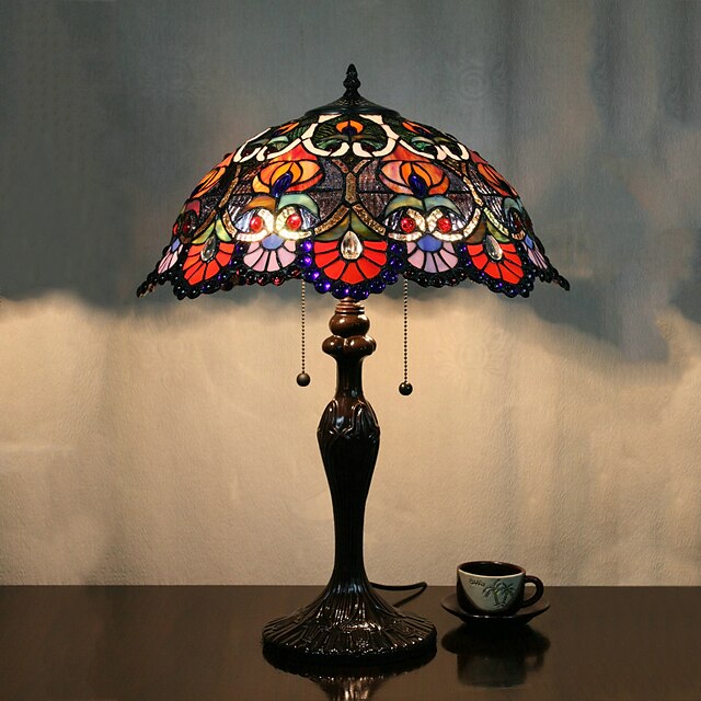  Tiffany Lampe de Table Métal Applique murale 110-120V / 220-240V Max 60W