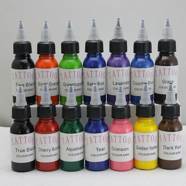  High quality 14 Color Tattoo Ink Set  14*30ml