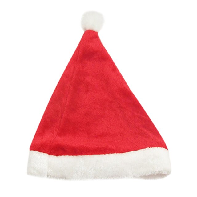  قبعات سانتا كلوث للجنسين كريسماس عيد الميلاد Halloween عطلة / عيد مخمل ملابس لون سادة