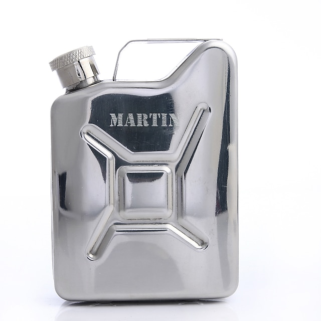  Personalized Father's Day Gift Kettle Shaped 4oz Metal Capital Letters Flask