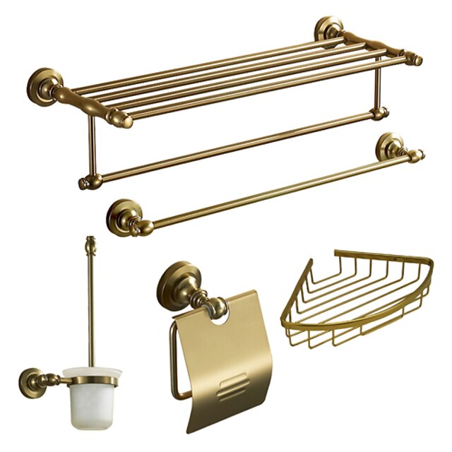  Set di accessori per il bagno Antico Alluminio Montaggio su parete