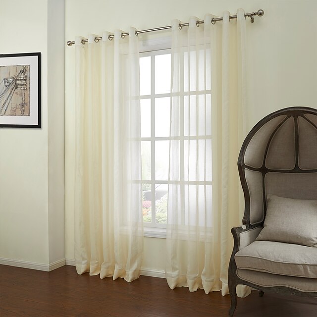  Custom Made Sheer Sheer Curtains Shades Two Panels  / Jacquard / Bedroom
