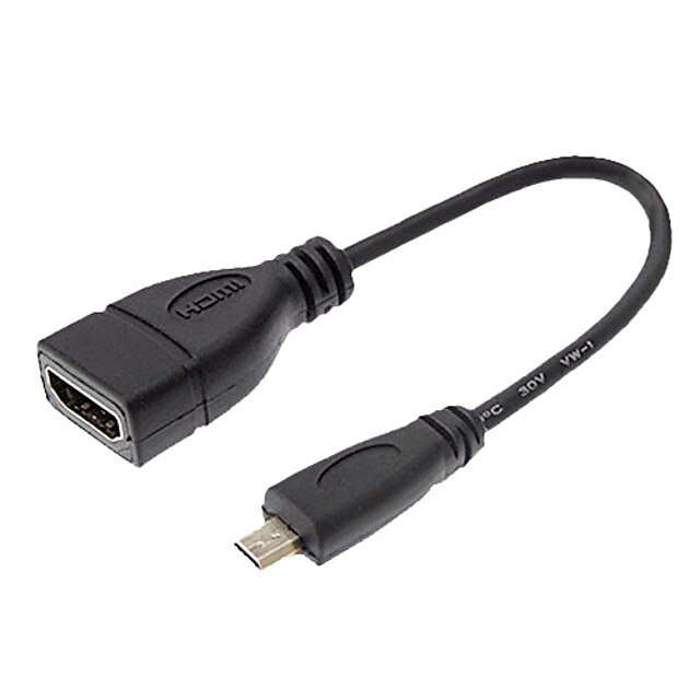  Micro HDMI V1.3 to HDMI V1.3 M/F Cable(0.2M)