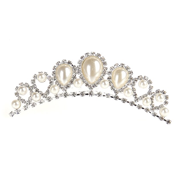  Women's Imitation Pearl Rhinestone Alloy Headpiece-Wedding Special Occasion Tiaras