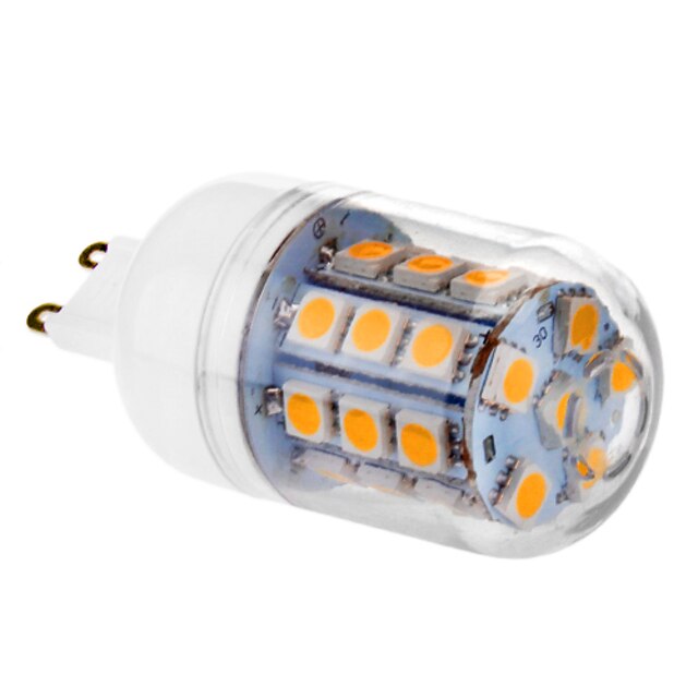  LED-kornpærer 450 lm G9 30 LED perler SMD 5050 Varm hvit 220-240 V