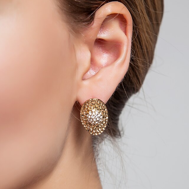  Elegant Alloy With Rhinestone Women's Earrings Classical Feminine Style