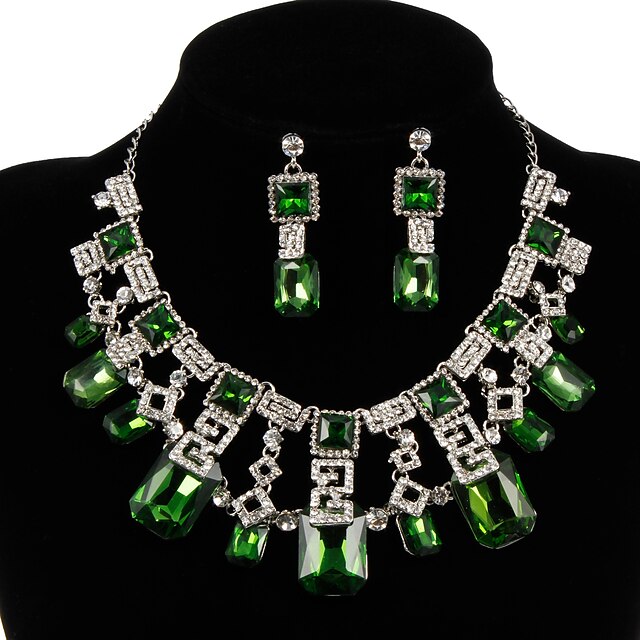  Jewelry Set Women's Anniversary / Wedding / Engagement / Birthday / Gift / Party / Special Occasion Jewelry Sets Alloy Rhinestone