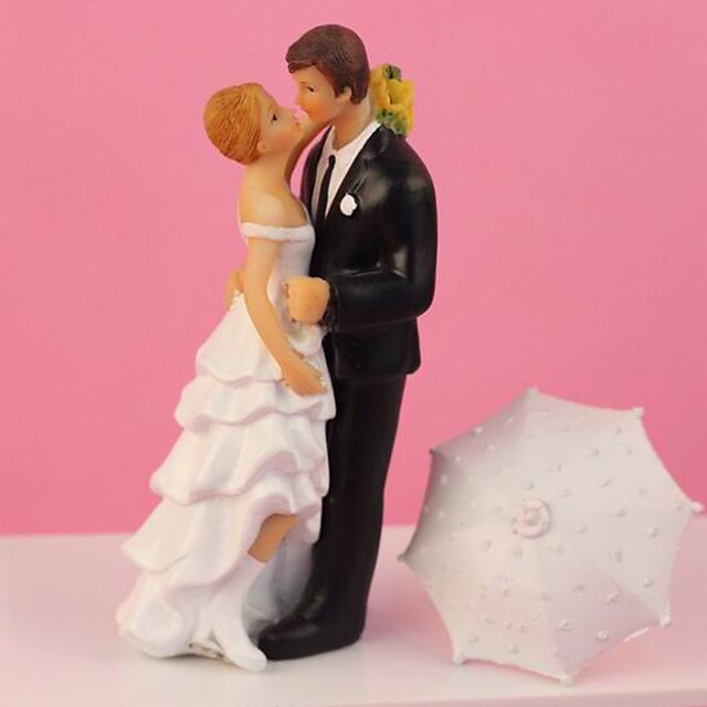 Figurki na tort Klasyczny styl Klasyczna para Żywica Ślub z Pudełko na prezent