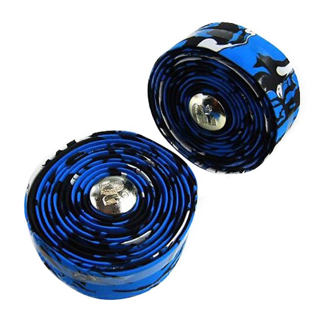  1 Pair Fixed Gear Road Bike/Bicycle Blue+Black Handlebar Strap