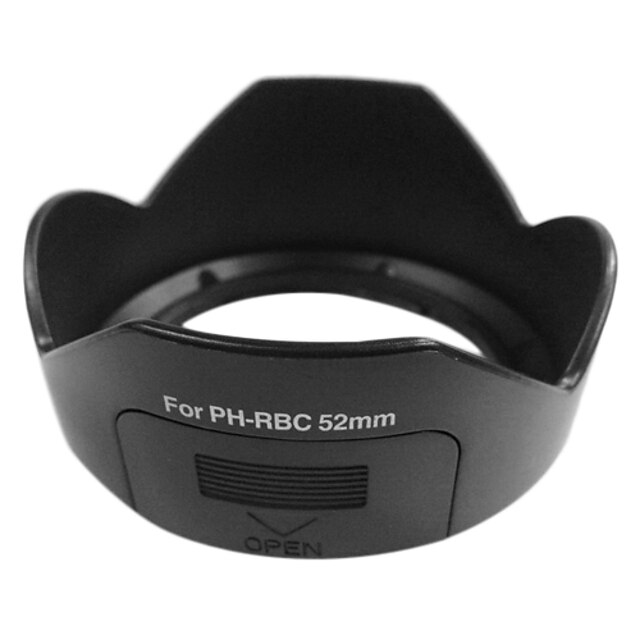  PH-RBC Lens Hood Shade for Pentax DA 18-55mm f/3.5-5.6 AL WR 52mm Filter Thread (Black)