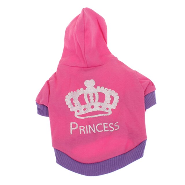  Dog Hoodie Tiaras & Crowns Casual / Daily Winter Dog Clothes Puppy Clothes Dog Outfits Breathable Rose Costume for Girl and Boy Dog Cotton XS S M L