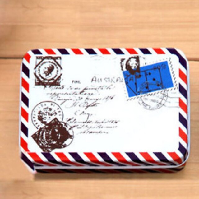  Rektangel Envelope Pattern Tin Box