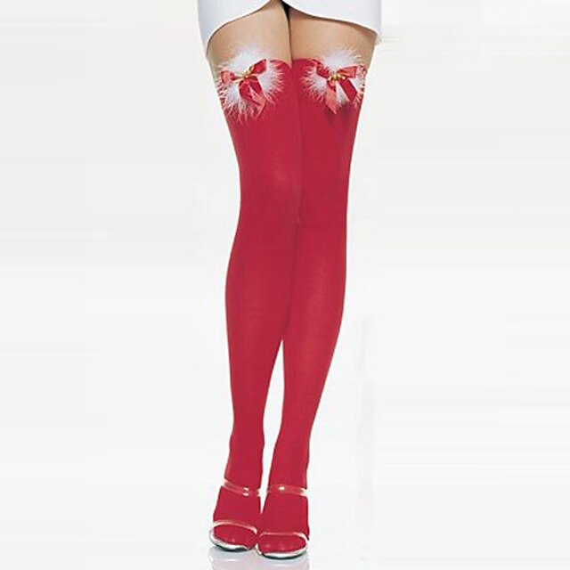  Socks / Long Stockings Kigurumi Pajamas Women's Christmas Festival / Holiday Spandex Nylon Women's Carnival Costumes