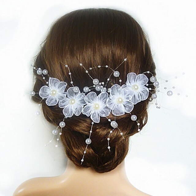  דמוי פנינה / אקרילי / מֶשִׁי פרחים עם 1 חתונה / אירוע מיוחד כיסוי ראש