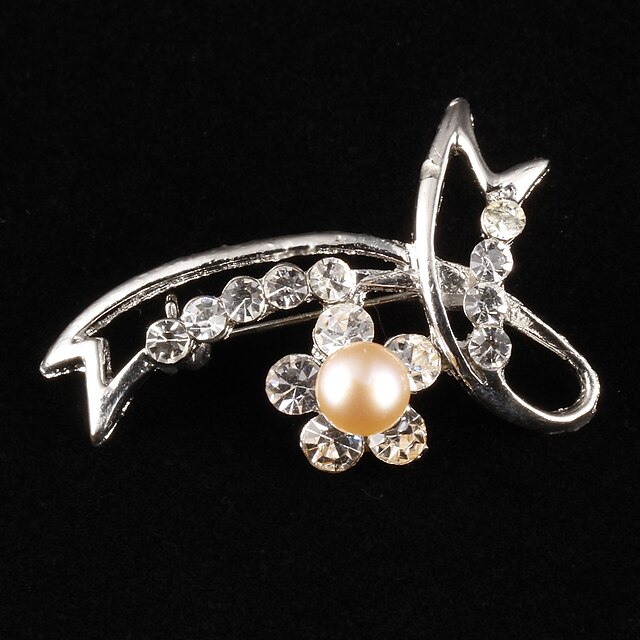  Fashion Brass With Pearl Brooch
