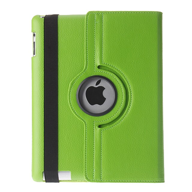  Case For Apple 360° Rotation / with Stand Full Body Cases Solid Colored PU Leather for iPad 4/3/2