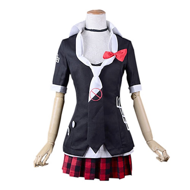  Inspiriert von Dangan Ronpa Junko Enoshima / Schulmädchen Video Spiel Cosplay Kostüme Cosplay-Anzüge / Schuluniformen Lolita Mantel Bluse Rock Kostüme / Krawatte / Krawatte