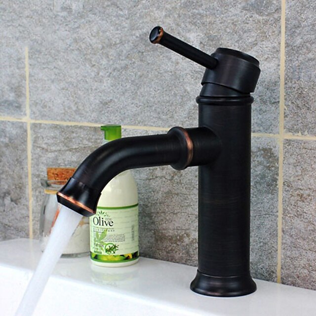  Bathroom Sink Faucet - Standard Oil-rubbed Bronze Centerset One Hole / Single Handle One HoleBath Taps