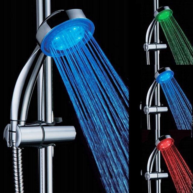 3Color Temperature Sensitive LED Color Changing ABS Hand Shower 2023