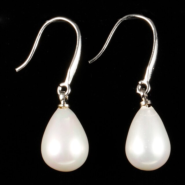  Damen Weiß Perlen Tropfen-Ohrringe Ohrring Modisch Ohrringe Schmuck Für Alltag