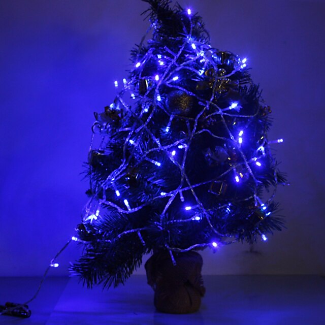  10m أضواء سلسلة 100 المصابيح تراجع LED / EL أزرق حزب / زفاف / عيد الميلاد الديكور الزفاف 220-240 V 1SET / IP44