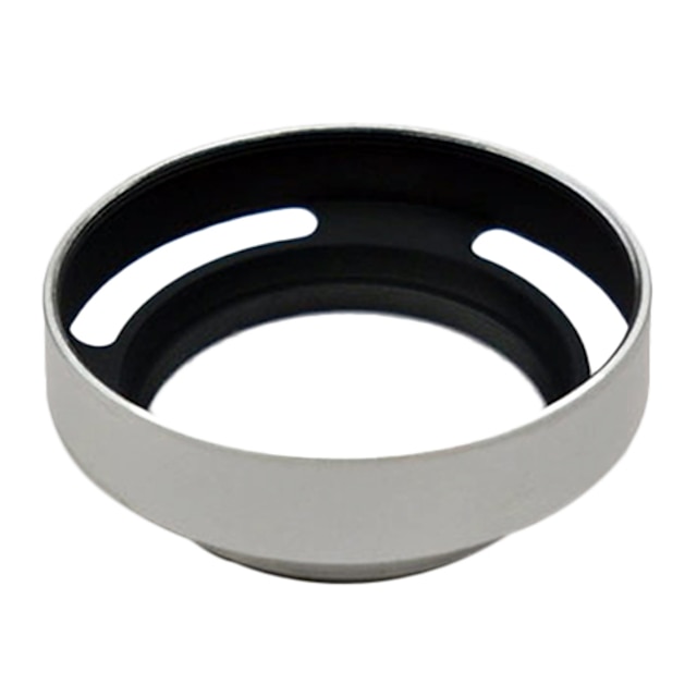  For Leica M 40.5mm Silver metal vented Lens Hood Shade