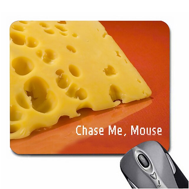  Personalisierte Geschenk Käse Muster Optical Gaming Mouse Pad Rectangle (20.5x18cm)