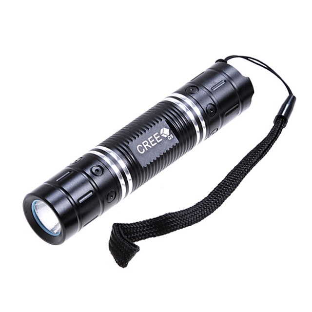  270-Lumen 3-Mode White Light LED Flashlight with Strap -3 Colors