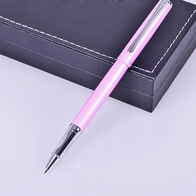  Personalized Gift Business Style Pink Metal Engraved Ink Pen