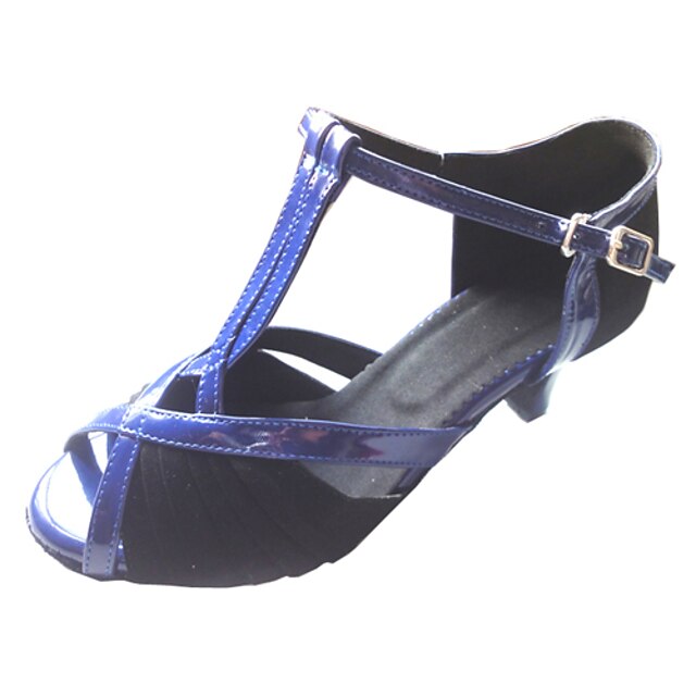  Women's Dance Shoes Latin Shoes Ballroom Shoes Heel Customized Heel Customizable Pink / Blue / Yellow