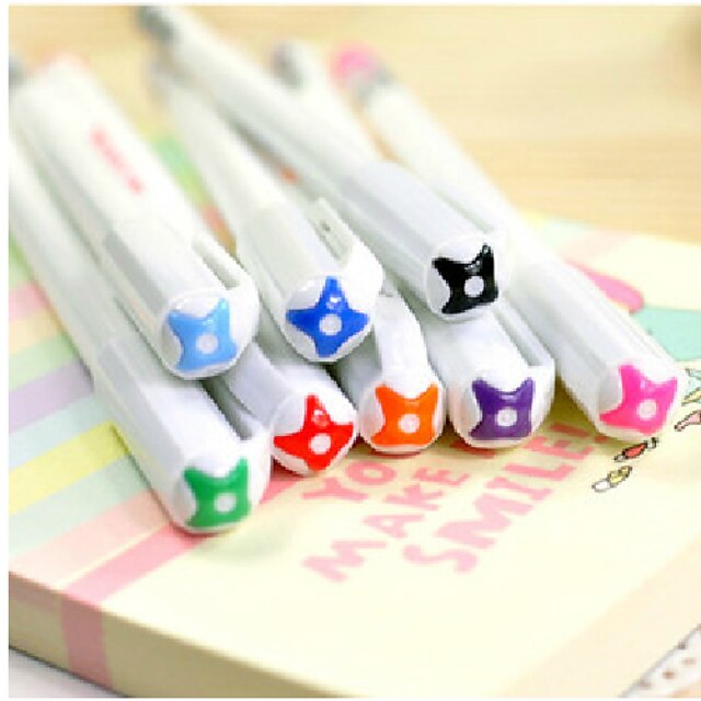  8 Color Jell Line Pattern Colorful Gel Pen(8 PCS)