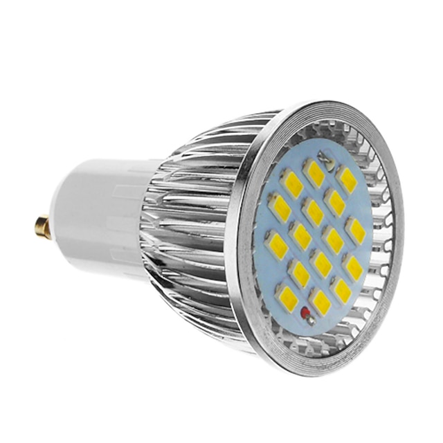  4 W LED-spotpærer 350-400 lm GU10 16 LED perler SMD 5730 Kjølig hvit 85-265 V / CE