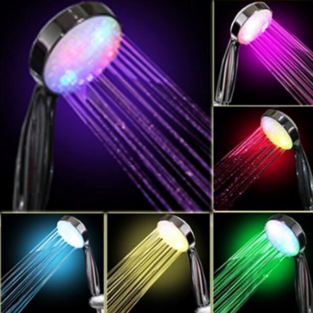  צבע הדרגתי מים זרימת יצירת אנרגית שינוי מקלחת LED יד