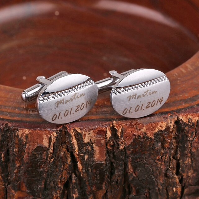  Personalized Gift Cufflinks Metal Unisex Business Glam Modern Gift