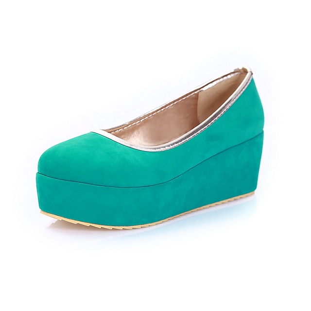  Suede Wedge Heel Heels Shoes(More Colors)