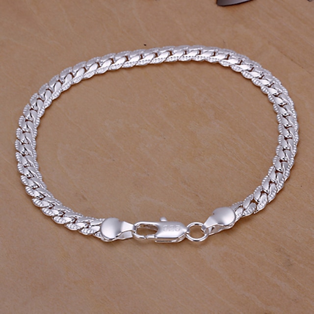  Women's Chain Bracelet - Silver Plated Bracelet For Wedding / Party / Daily