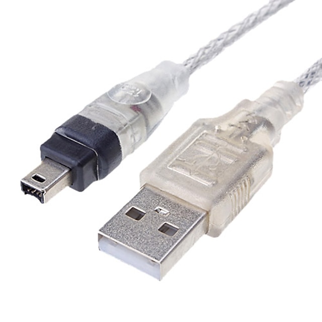  USB 2.0 to 4-Pin 1394 FireWire M/M Cable (1.5M)