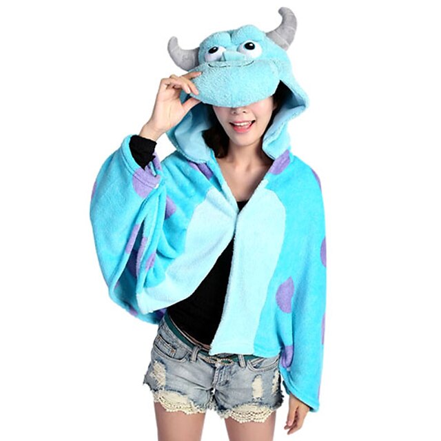  Kigurumi Pajamas Monster Costume Coral fleece Kigurumi Leotard / Onesie Cosplay Festival / Holiday Animal Sleepwear Halloween Patchwork