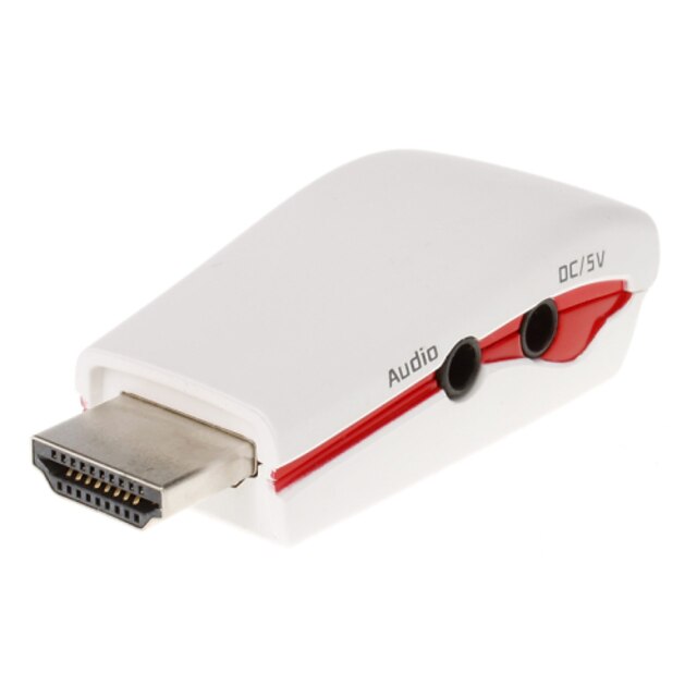  HDMI V1.3 pentru VGA M / M Adaptor cu putere și portul audio de 3.5mm