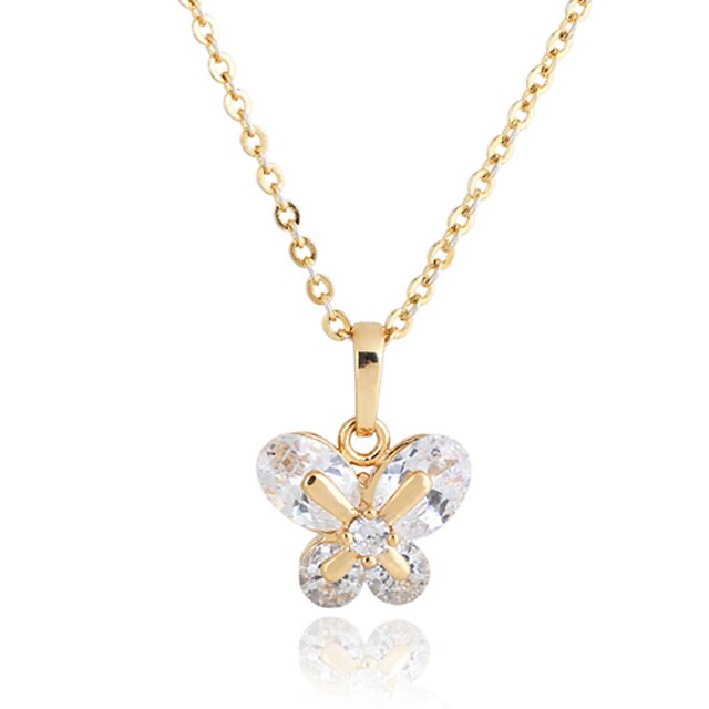  Xinxin Dámské 18K Gold Zircon náhrdelník D0411