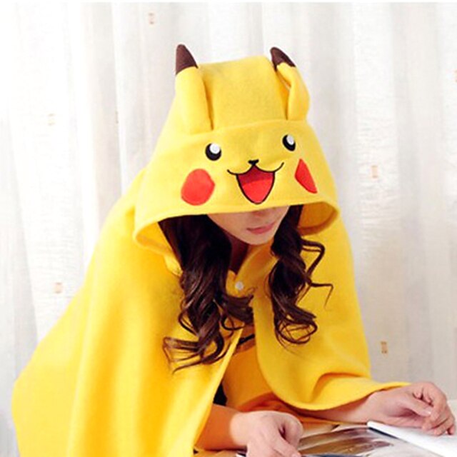  Adults' Kigurumi Pajamas Pika Pika Animal Onesie Pajamas Coral fleece Cosplay For Men and Women Animal Sleepwear Cartoon Festival / Holiday Costumes / Cloak