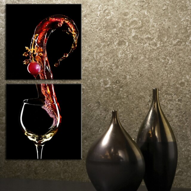  Stretched Canvas Print Art Still Life Pouring Set of 2