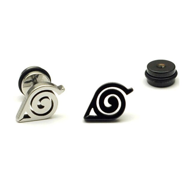  Men's Stud Earrings - Stainless Steel, Titanium Steel Black / Silver For Party / Daily