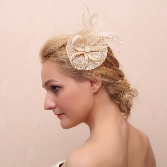  Women's Feather Fabric Headpiece-Casual Flowers Classical Feminine Style