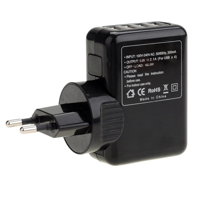  Universal Travel 4-Port-USB-Ladegerät AC-Adapter