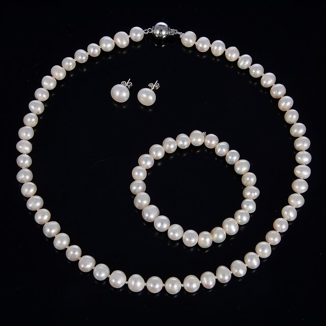  Mujer Perla Conjunto de joyas Pendientes / Collare / Pulseras - Para Fiesta / Ocasión especial / Cumpleaños